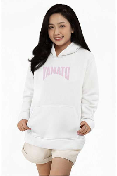 Fuddy Moda Oversize Yamato Back Printed Hooded Sweatshirt, Unisex One Piece Themed Anime Hoodie