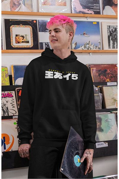 Fuddy Moda Luffy Gear 5 Unisex Hooded Oversize Sweatshirt - Back Printed, One Piece Themed Anime Hoodie