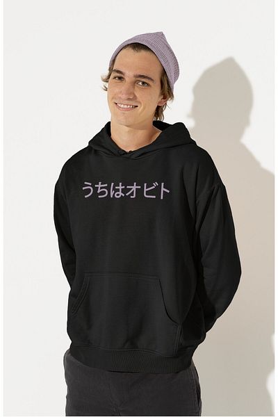 Fuddy Moda Unisex Oversize Sweatshirt - Obito Uchiha, Back Print, Hood, Naruto Anime Themed Hoodie