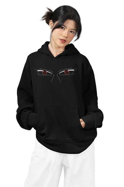 Fuddy Moda Hanorac cu glugă supradimensionat cu model Naruto Itachi Uchiha - Hanorac unisex cu tematică anime