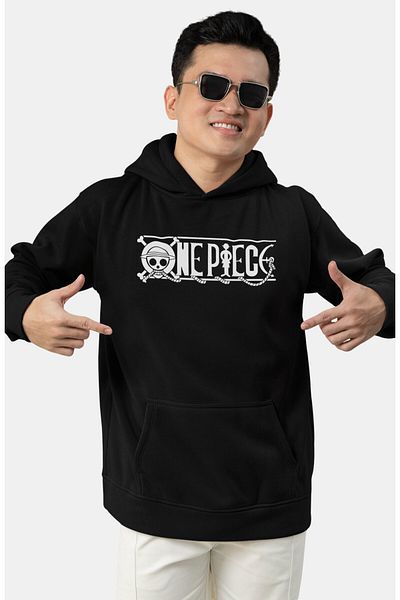Fuddy Moda One Piece Unisex Anime Themed Hooded Oversize Sweatshirt - Back Printed Hoodie