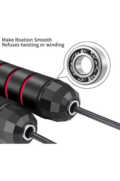 Fitness Max Fast Weighted Jump Rope for Training, Adjustable Steel Wire for Home and Gym