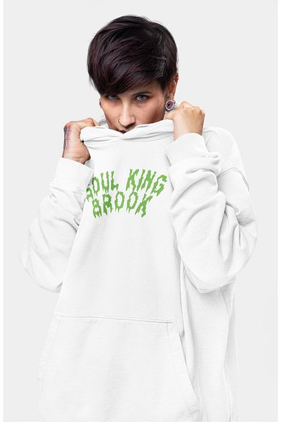 Fuddy Moda Hanorac cu glugă cu imprimeu pe spate Soul King Brook supradimensionat, hanorac unisex cu tematică anime
