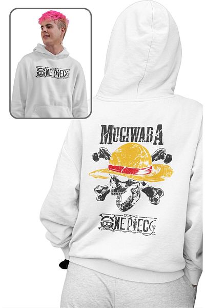 Fuddy Moda Унисекс суитшърт с качулка One Piece Mugiwara с шарка