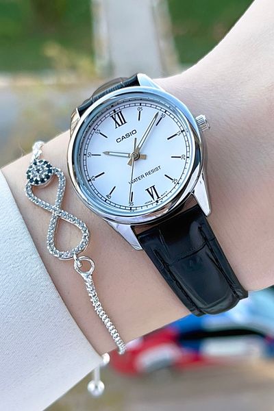 Casio Silver Black Color Women's Wristwatch