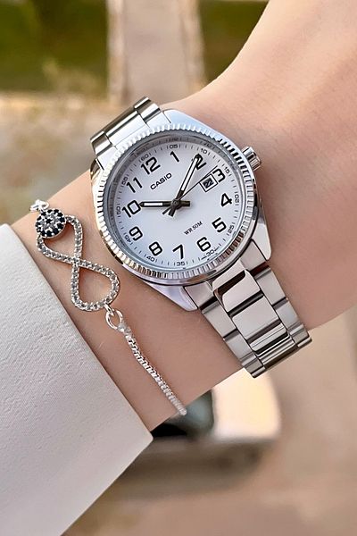 Casio Silver White Color Women's Wristwatch