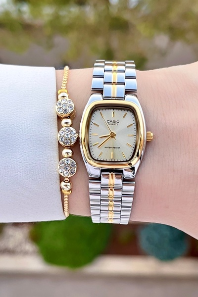 Casio Gold Silver Color Women's Wristwatch