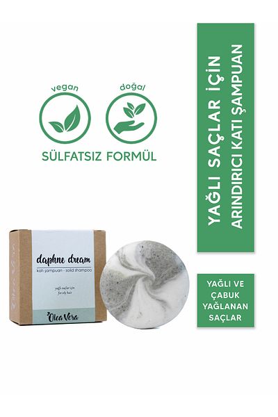 Olea Vera Daphne Dream 90gr Sulfate-Free Oil Solid Shampoo - For Hair