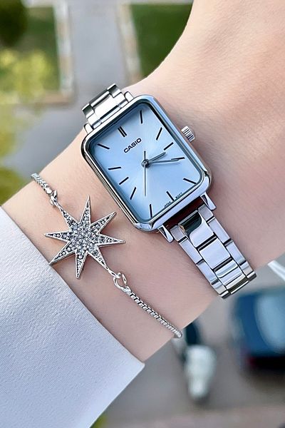 Casio Silver Blue Color Women's Wristwatch
