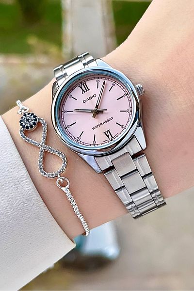 Casio Silver Pink Color Women's Wristwatch