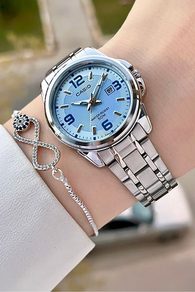 Casio Silver Blue Color Women's Wristwatch