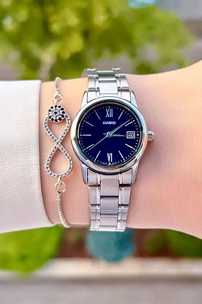 Casio Silver Navy Color Women's Wristwatch