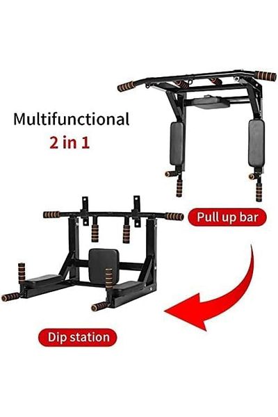 Fitness Max Multifunctional Wall Mounted Pull Up Bar/body Lift