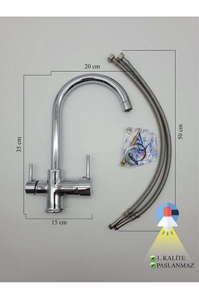 CEVSAN Chrome Purified Kitchen Sink Faucet with Movable Head