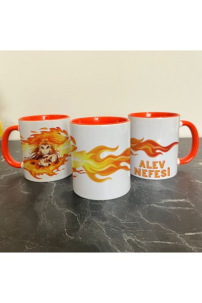 Kupabaskıcısı Demon Slayer Kyojuro Rengoku Colorful Mug Cup – Kimetsu No Yaiba