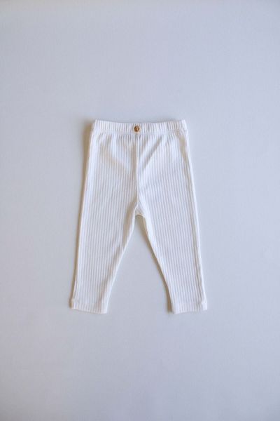 OhlalaKoala Ribbed White Baby Tights