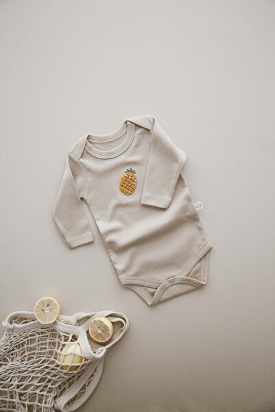 OhlalaKoala Ananas Nakışlı Uzun Kollu Body