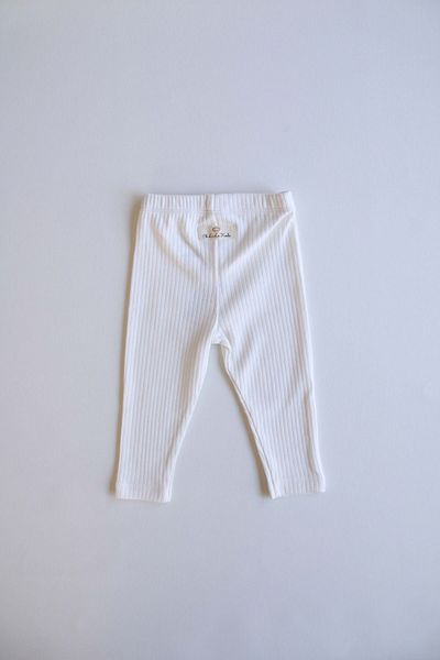 OhlalaKoala Ribbed White Baby Tights