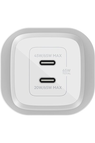Belkin Çift Usb-c Power Delivery Gan Duvar Şarj Cihazı 65w