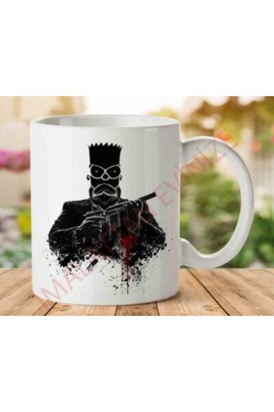 ART HEDİYE كوب Agente Bart Simpson مطبوع على الجانبين.jpg