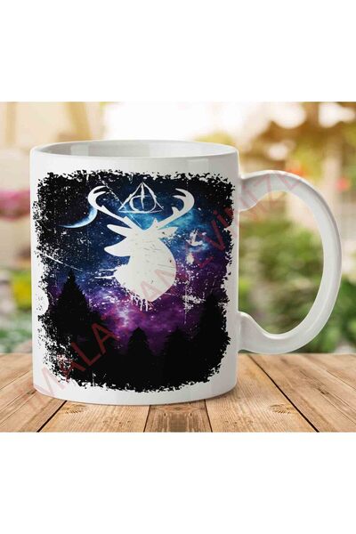 ART HEDİYE 1-1039 HP كوب مطبوع على الجانبين بتصميم غزال