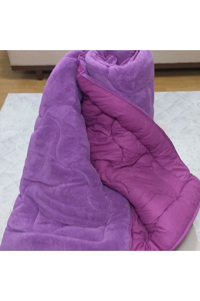 tekstildiyarı Welsoft Puffy Single Duvet Plum - Double Sided