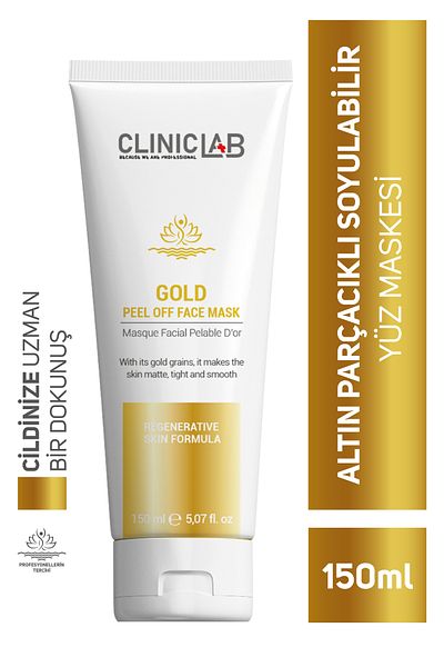 Cliniclab Pro Soyulabilir Altın Yüz Maskesi 150 ml