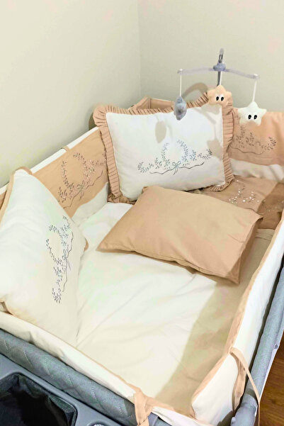 Kista Baby Park Yatak Bebek Uyku Seti Nevresim Takımı 70x110 Silver Kahverengi