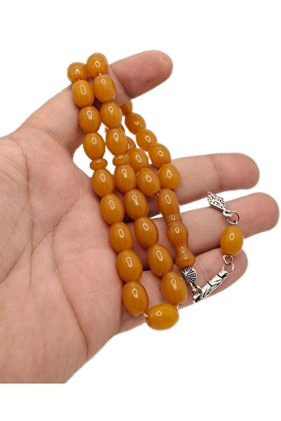 Han Ticarethane Tijă tăiată în butoi, mărgele de rugăciune de chihlimbar