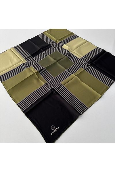 Vissona Μεταξωτό μαντήλι Pistachio Green Twill - IPK4104