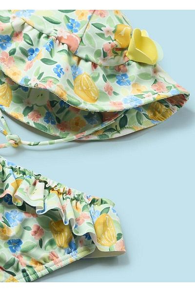 MAYORAL Newborn Swimsuit Set with Hat for Girl - Set of 3