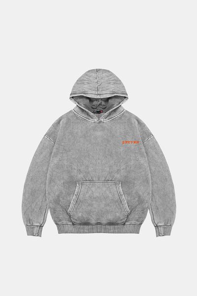 Sekizbiraltı Spectrum White Oversize Unisex Hoodie - Washable and Back Printed