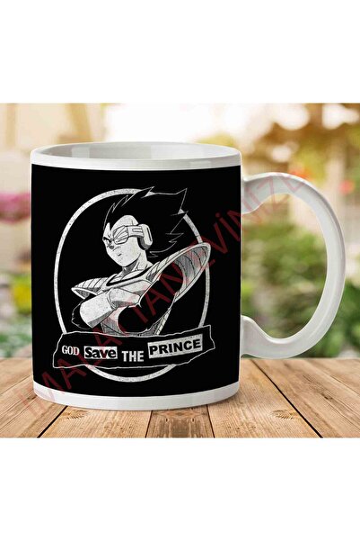 ART HEDİYE 1-899 God Save The Prince Vegeta Dragon Ball Z كوب مطبوع على الجانبين