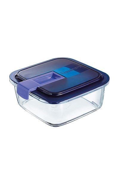 Luminarc Square Glass Storage Container 122 Cl 18x18x7cm