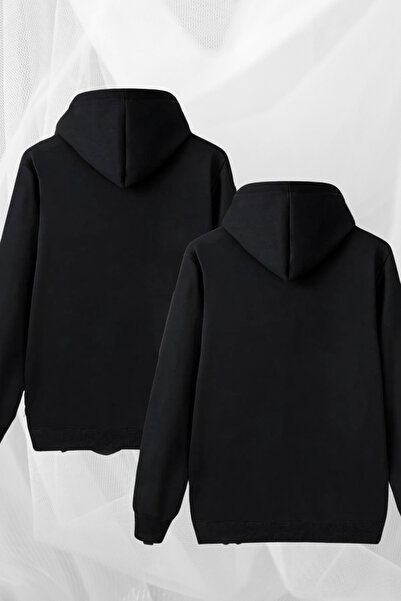 FECCY Pamuklu Kalp El Tasarım Sevgili Çift Kombini Beyaz Kapüşonlu Sweatshirt