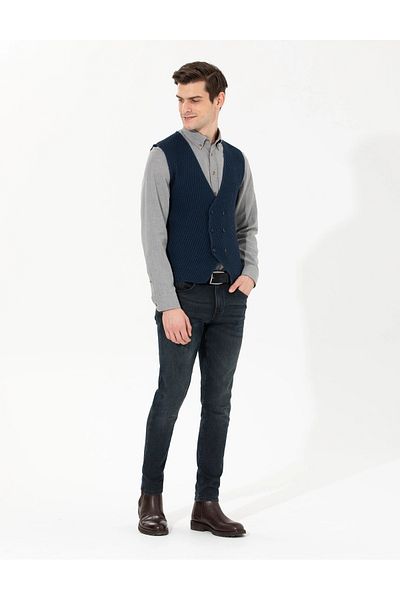 Pierre Cardin Men's Slim Fit Knitwear Vest