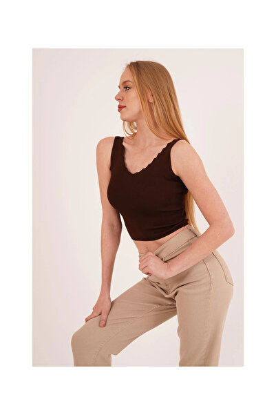 Cotton Mood 23256336 Knitwear Ladder Collar Athlete BROWN