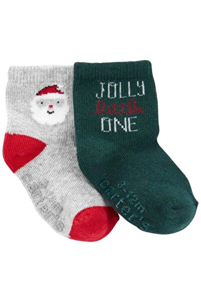 Carter's Carters Erkek Bebek Yılbaşı Temalı 2'li Çorap Set