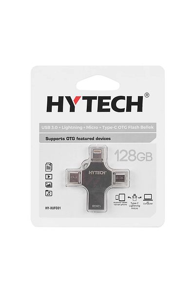 Hytech Hy-Xufo31-128 128 Gb USB 3.0 Lightning Micro Typec Otg Flash Memory
