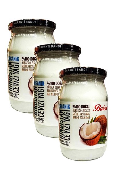 Balen Organic Coconut Oil (COLD PRESS) 300 gr X 3 Pieces
