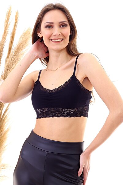 Cotton Mood 20040410 Süpren Strap Ribbon Lace Bustier Black