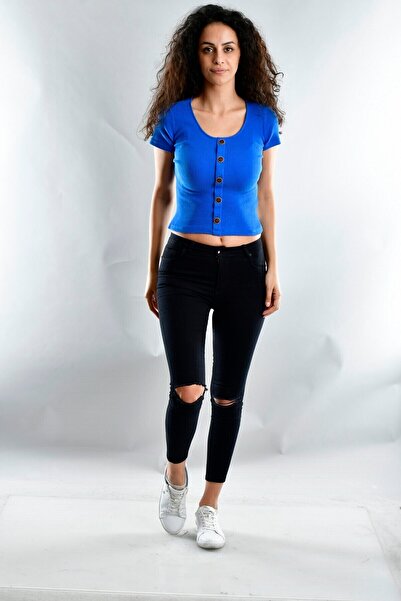 Cotton Mood 20021533 Camisole Front Buttoned Short Sleeve Blouse Saks