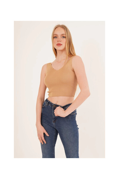 Cotton Mood 23256336 Knitwear Ladder Collar Athlete CAMEL