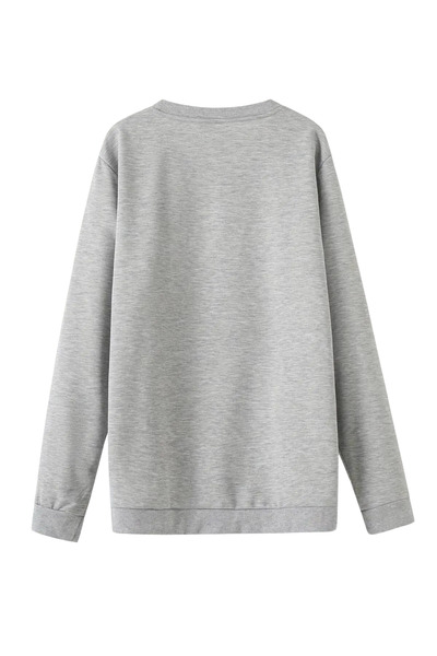Wish BF Erkek Oversize Geyikli Baskı Sweatshirt