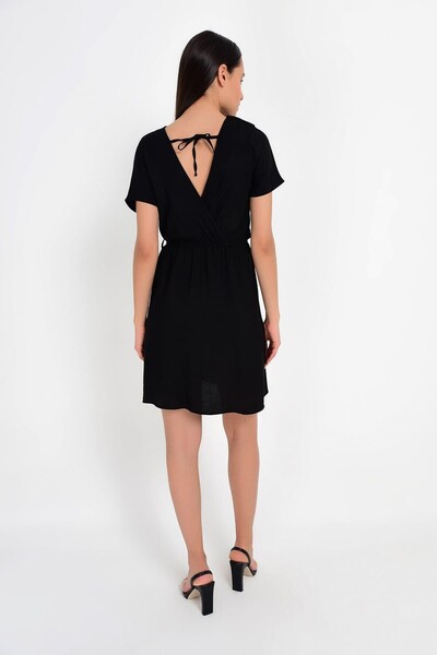 Cotton Mood 9201573 Bodrum Kms. Sleeveless Side Buttoned Dress Black