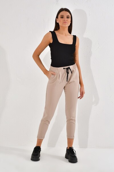 Cotton Mood 20023247 Atlas Flota Pockets and Eyelets Trousers Beige