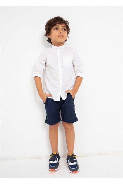 MAYORAL Boy's Long Sleeve Shirt Shorts 2-Piece Set