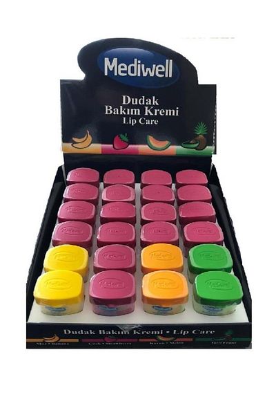 Mediwell 24 Pack Lip Care Cream Stand