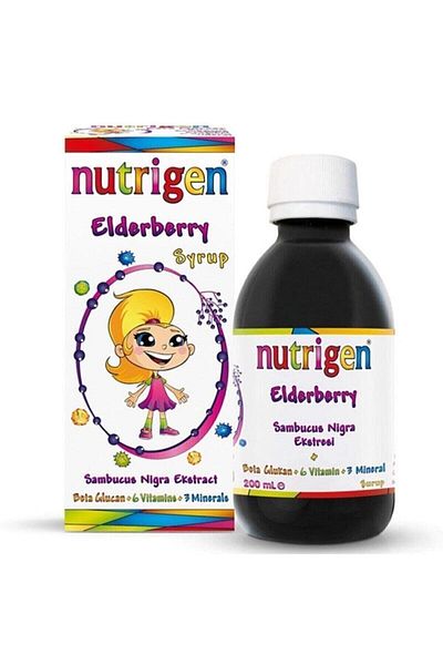 Nutrigen Elderberry Black Elderberry - Beta-glucan Honey Syrup 200 ml 8692860200878