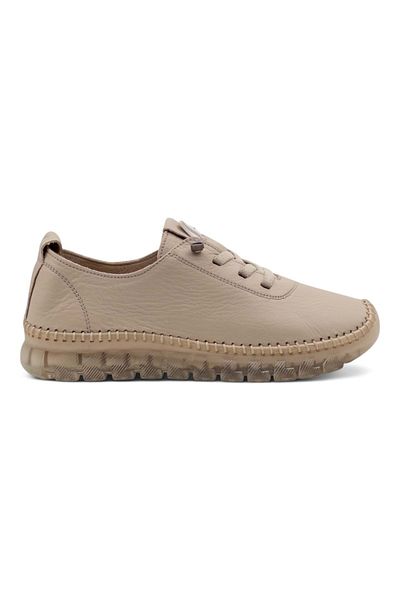 Voyager 9050 Women's Khaki Leather Shoes Beige